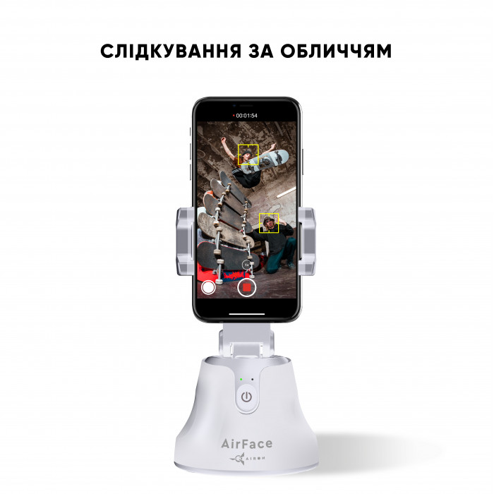 Держатель телефона 360° AirFace для TikTok, Instagram, Facebook, Zoom белый уцененный