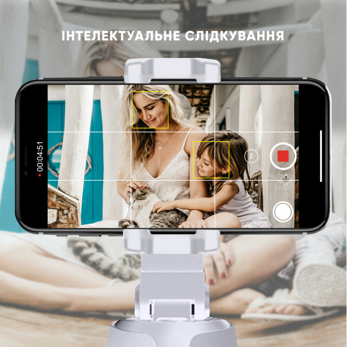 Держатель телефона 360° AirFace для TikTok, Instagram, Facebook, Zoom белый уцененный