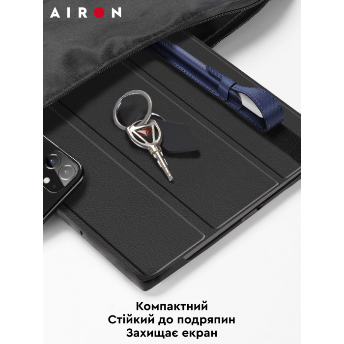Чохол AIRON Premium для Samsung Galaxy Tab A8 SM-X200/X205 із захисною плівкою та серветкою Black