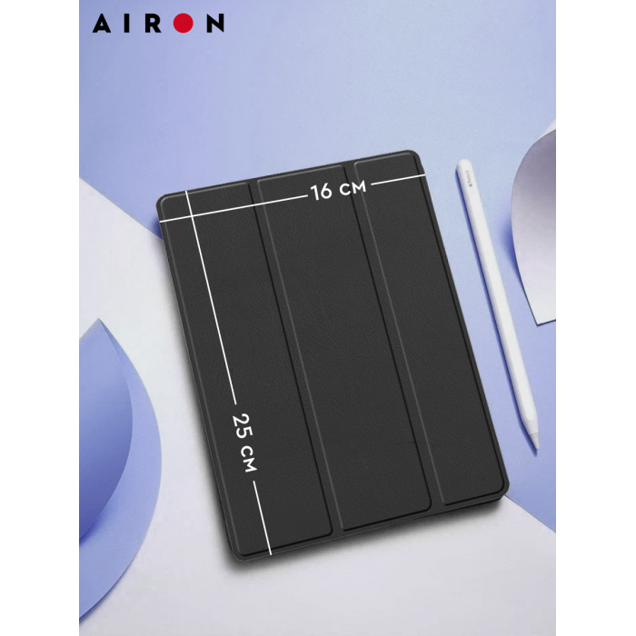 Чохол AIRON Premium для Samsung Galaxy Tab A8 SM-X200/X205 із захисною плівкою та серветкою Black