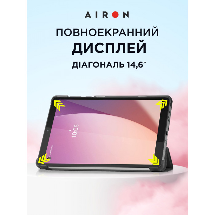 Чохол AIRON Premium для Lenovo Tab M8 4th Gen (TB-300FU) із захисною плівкою та серветкою black