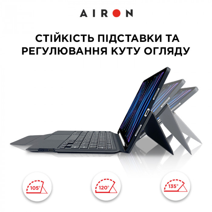 Чохол AIRON Premium для iPad Pro 11 2018/2020/2021/2022 з інтегрованою клавіатурою