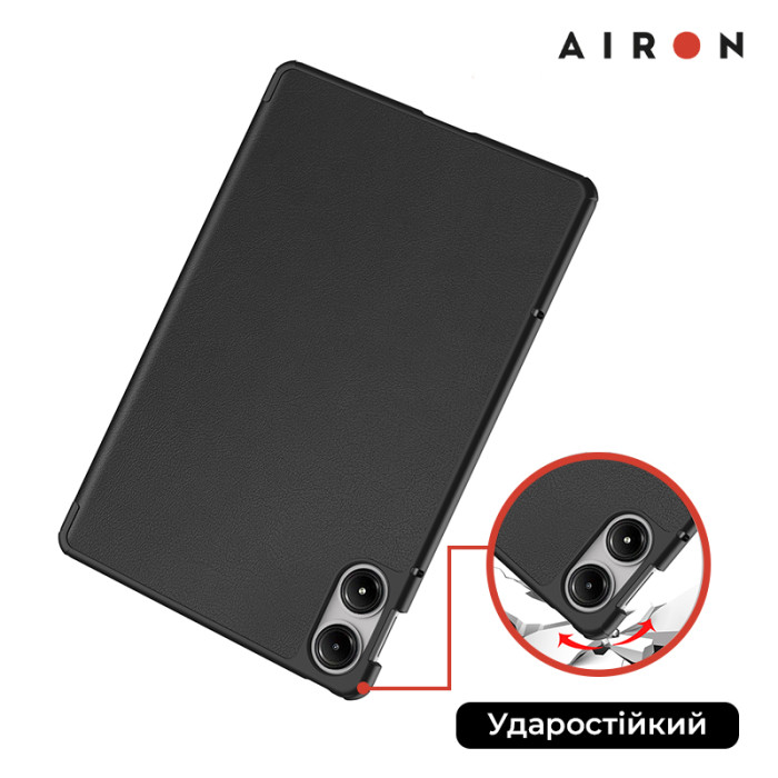 Чохол AIRON Premium для Xiaomi Redmi Pad Pro 12.1 2024 із захисною плівкою та серветкою Black