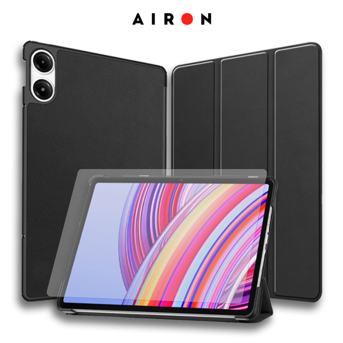 Чохол AIRON Premium для Xiaomi Redmi Pad Pro 12.1 2024 із захисною плівкою та серветкою Black