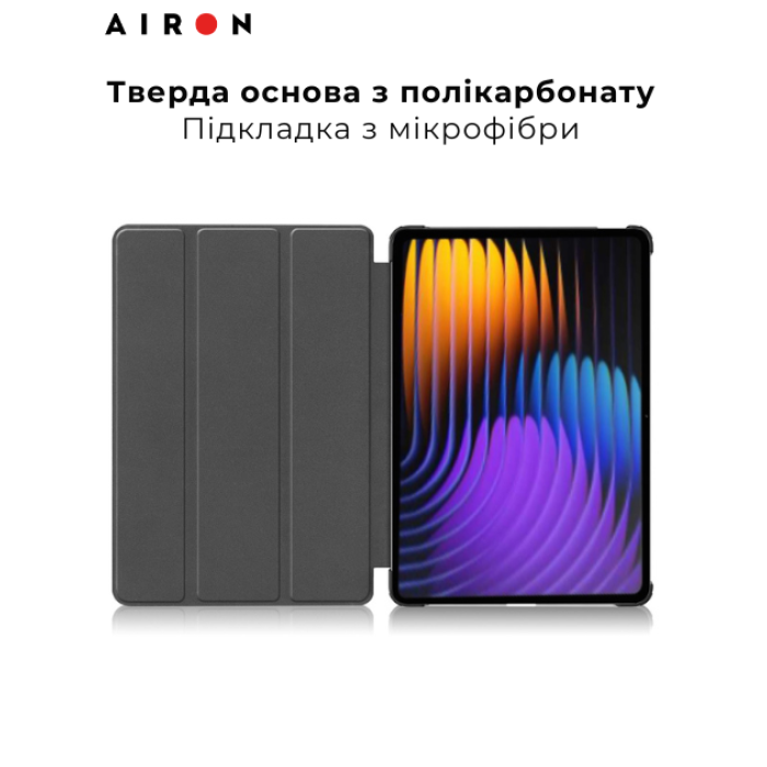 Чехол AIRON Premium для Xiaomi 7/7 pro с защитной пленкой и салфеткой black