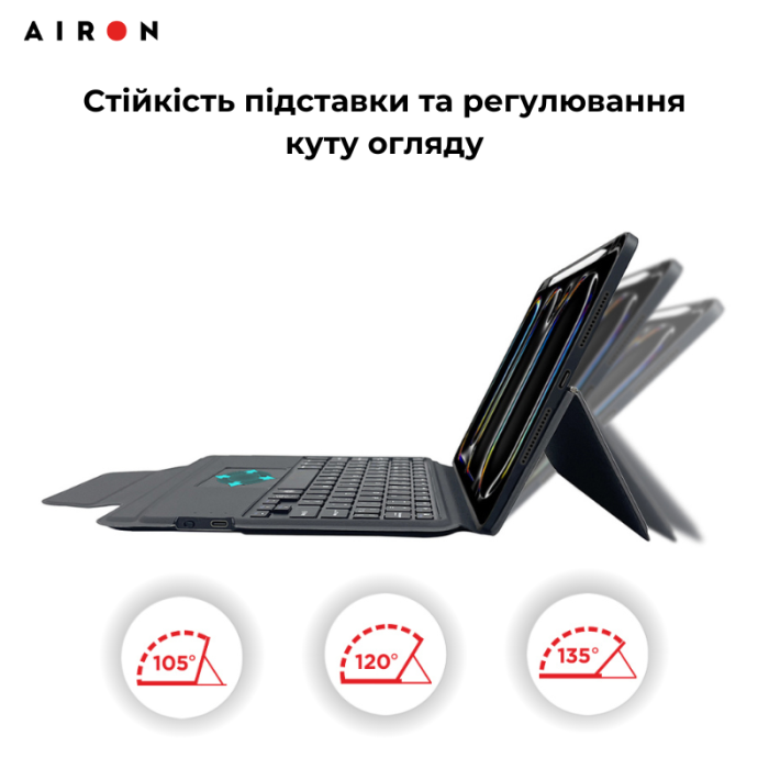 Чохол AIRON Premium для iPad Pro 13  2024 з інтегрованою клавіатурою