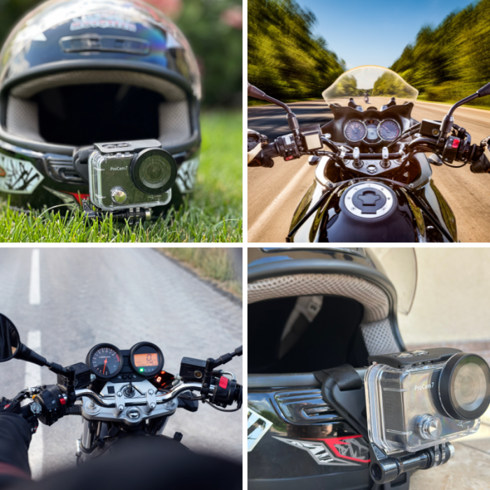 Набір мотоцикліста: екшн-камера AIRON ProCam 7 з кріпленням на бороду шолом