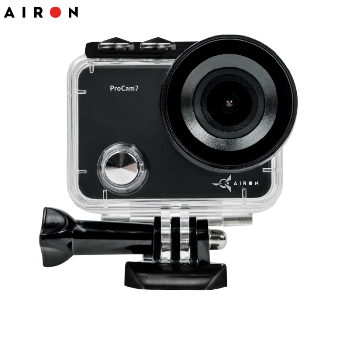 Набір мотоцикліста: екшн-камера AIRON ProCam 7 з кріпленням на бороду шолом