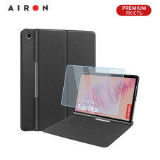 Чохол AIRON Premium для Lenovo Tab Plus 2024 11.5 із захисною плівкою та серветкою Black