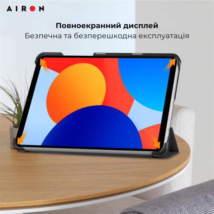 Чохол AIRON Premium для Xiaomi Redmi Pad SE 8.7" 2024 із захисною плівкою та серветкою Black