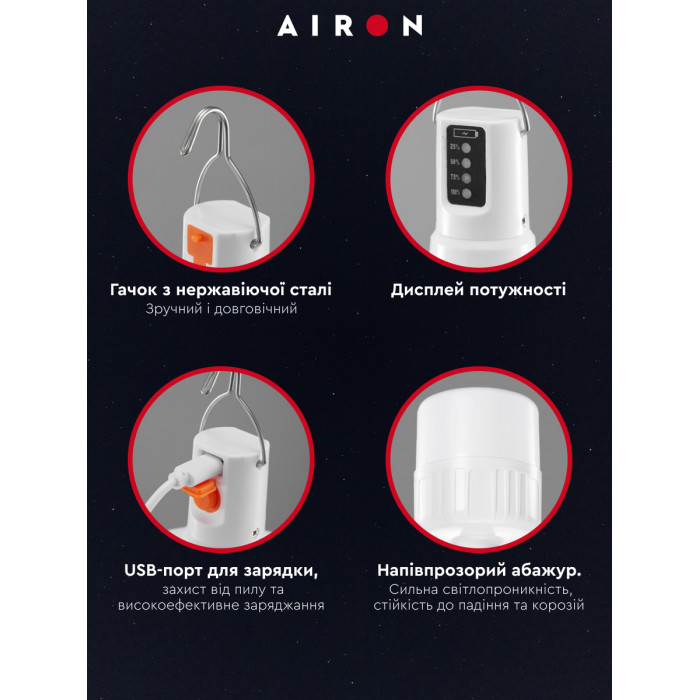 Кемпинговая лампа AIRON 48W уценена