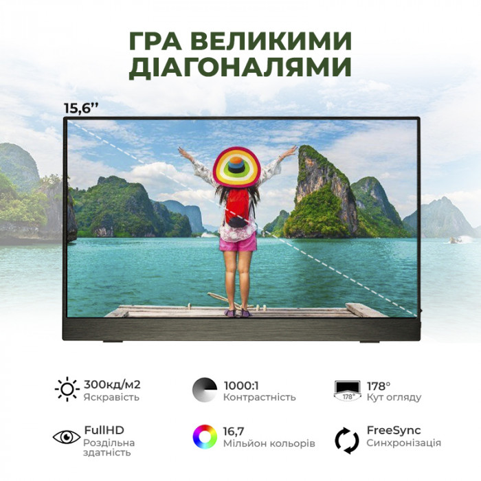 Портативный монитор AIRON AirScreen 15