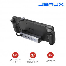 Док-станція 6-в-1 JSAUX для Steam Deck / OLED | ROG Ally | Legion Go HB0603