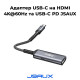 Адаптер USB-C на HDMI 4K@60Hz та USB-C PD JSAUX HB0201
