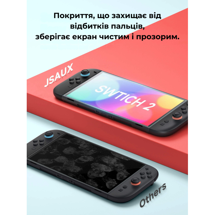 Захисне скло антиблікове (матове) 2 шт JSAUX GP0124 для Nintendo Switch 2