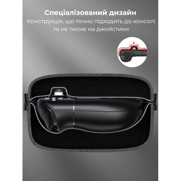 Сумка-чохол JSAUX для Steam Deck \ OLED, ROG Ally, ROG Ally X, Nintendo Switch \ OLED, PlayStation Portal BG0106X сіра