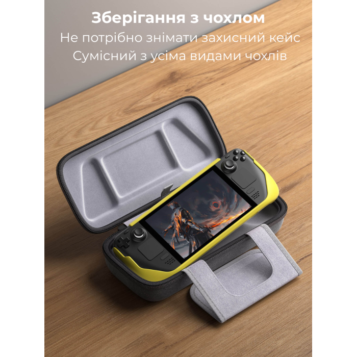 Сумка-чохол JSAUX для Steam Deck \ OLED, ROG Ally, ROG Ally X, Nintendo Switch \ OLED, PlayStation Portal BG0106X сіра