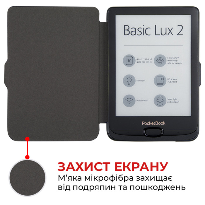 Чохол AIRON Premium для PocketBook Touch Lux 5 608/628/633 black