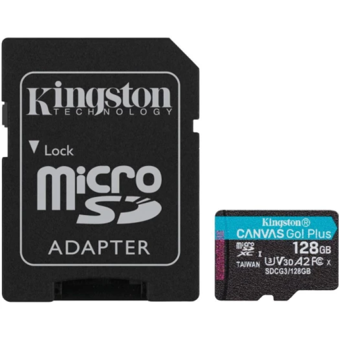 Карта пам'яті Kingston microSDXC 128GB Canvas Go Plus A2 U3