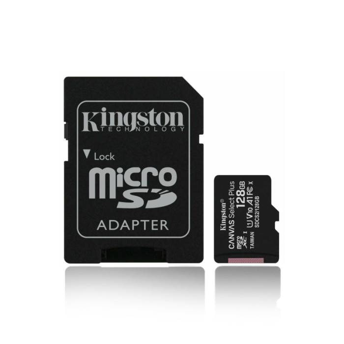 Карта пам’яті Kingston Select 100R 128G C10 UHS-I + adapter