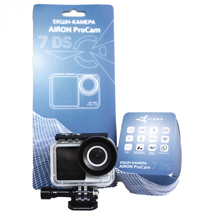 Набір блогера 8 в 1: екшн-камера AIRON ProCam 7 DS з аксесуарами для зйомки від першої особи