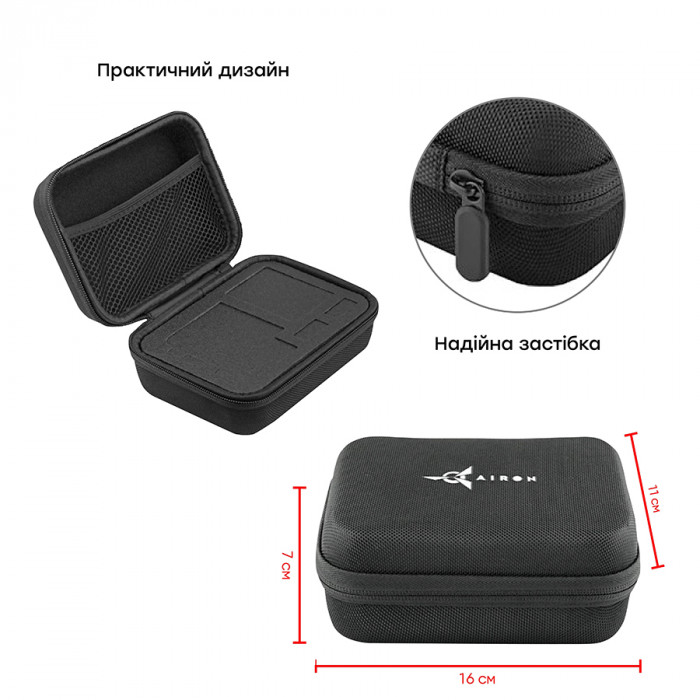 Набір блогера 8 в 1: екшн-камера AIRON ProCam 7 Touch з аксесуарами для зйомки від першої особи