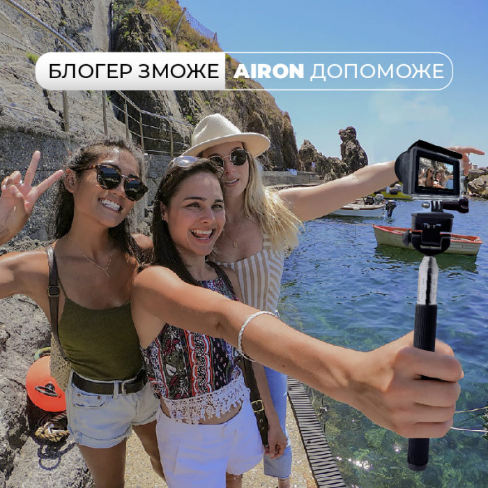 Набор блогера 30 в 1: экшн-камера AIRON ProCam 8 Black с аксессуарами