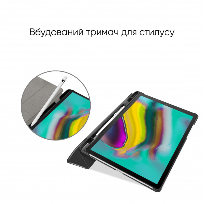 Чохол AIRON Premium NEW для Samsung Galaxy TAB 10.5 S5E T720 (2019) із захисною плівкою і серветкою Black