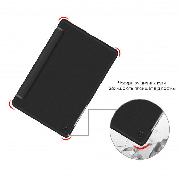 Чохол AIRON Premium NEW для Samsung Galaxy TAB 10.5 S5E T720 (2019) із захисною плівкою і серветкою Black
