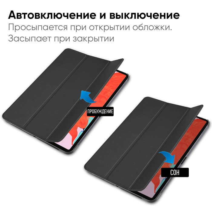 Чохол AIRON Premium для iPad Pro 12.9" 3th Gen 2018 із захисною плівкою та серветкою Black