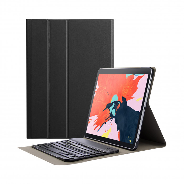 Чехол AIRON Premium для iPad Pro 10.5″ 2017 / iPad Air 10.5″ 2019 с Bluetooth клавиатурой, защитной пленкой и салфеткой Black