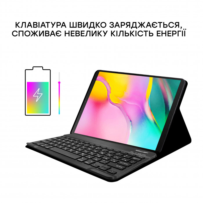 Чохол AIRON Premium дляiPad Pro 11" 1-4th Gen 2017-2022 з Bluetooth клавіатурою, захисною плівкою та серветкою Black