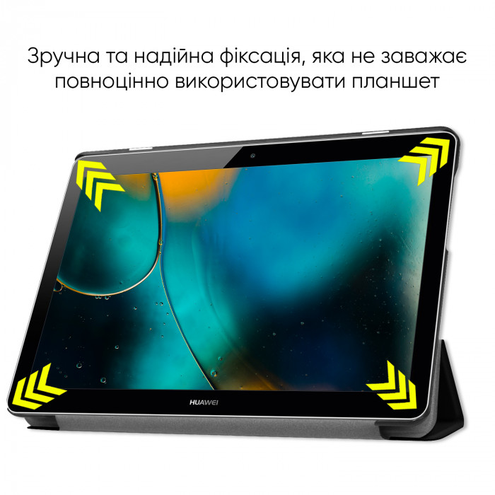 Чехол AIRON Premium для HUAWEI Mediapad T3 10" с защитной пленкой и салфеткой Black