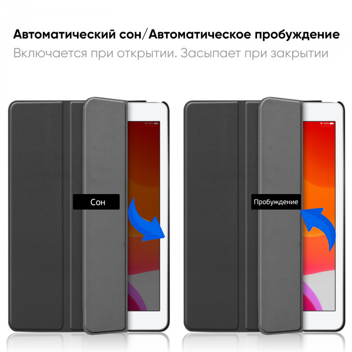 Чохол AIRON Premium для  iPad 10.2" 2019/2020/2021 7/8/9th Gen та Air 3  із захисною плівкою і серветкою Black