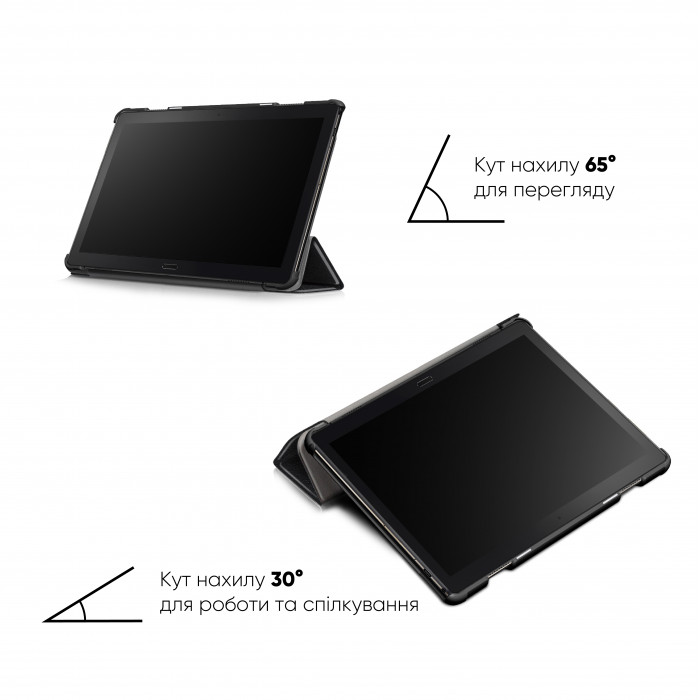 Чохол AIRON Premium для Lenovo Tab P10 (TB-X705F / TB-X705L) 10" із захисною плівкою і серветкою Black