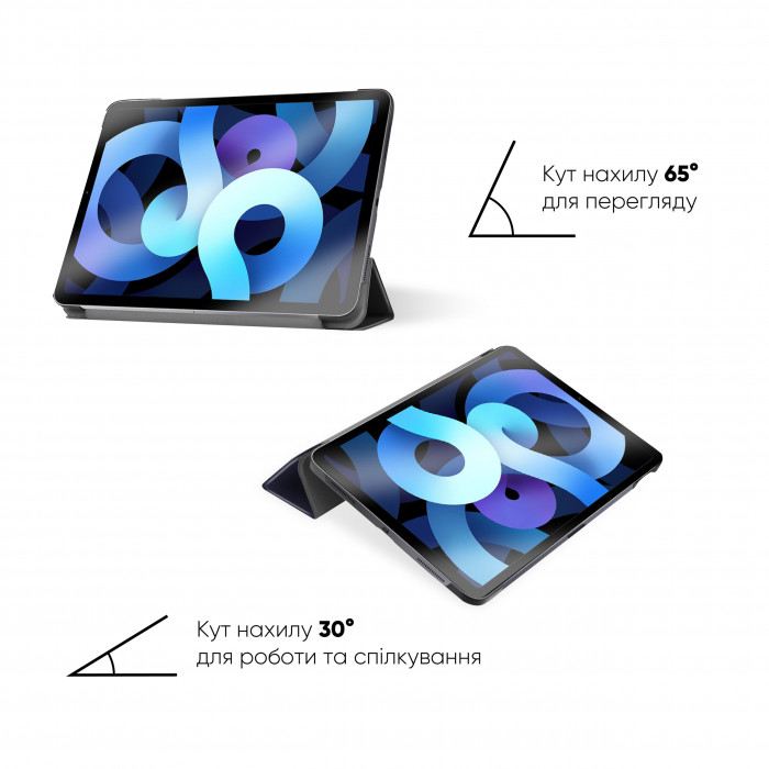 Чохол AIRON Premium для iPad Air 4/5th Gen 10.9" 2020/2022 із захисною плівкою і серветкою Black