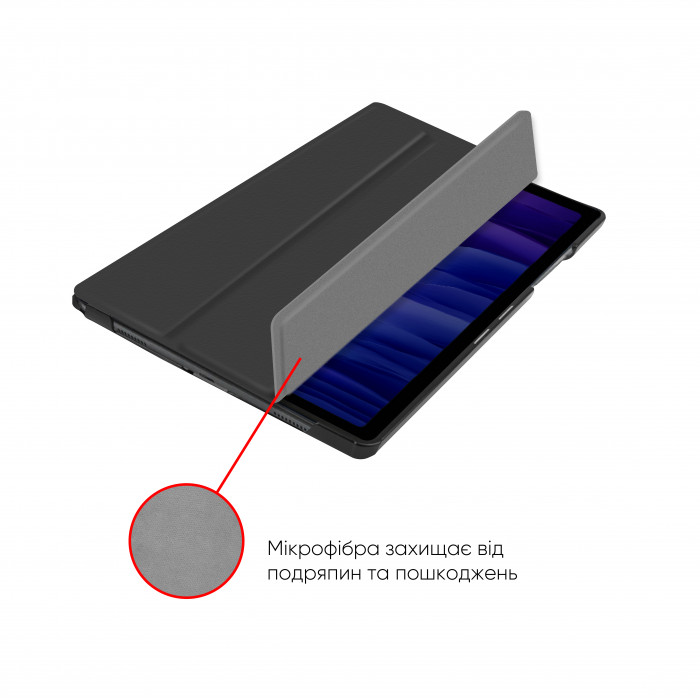 Обкладинка для планшета AIRON Premium для Samsung Galaxy Tab A7 T500 із захисною плівкою та серветкою Black