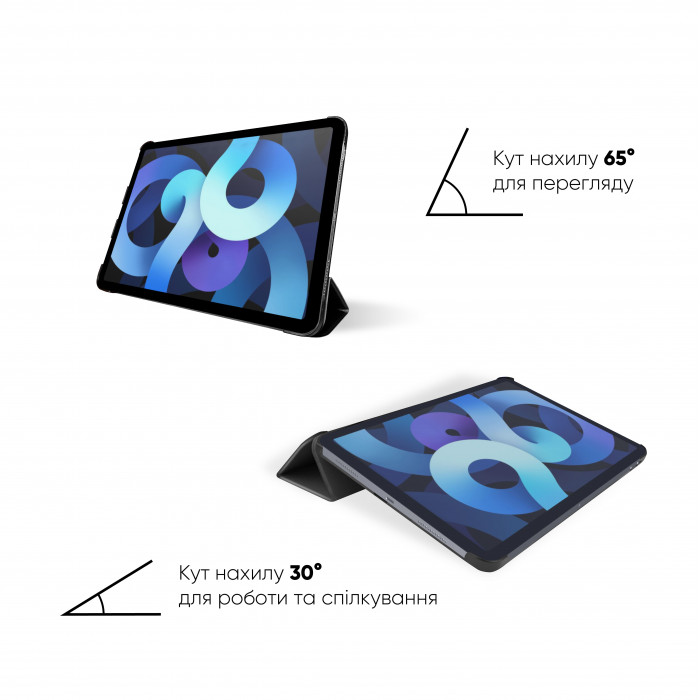 Чохол AIRON Premium SOFT для iPad Air 4/5th Gen 10.9" 2020/2022 із захисною плівкою і серветкою Black