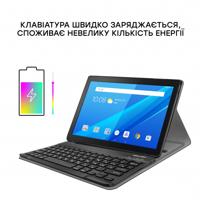 Чохол AIRON Premium для Lenovo Tab M10 (TB-X505/X605) із Bluetooth клавіатурою Black