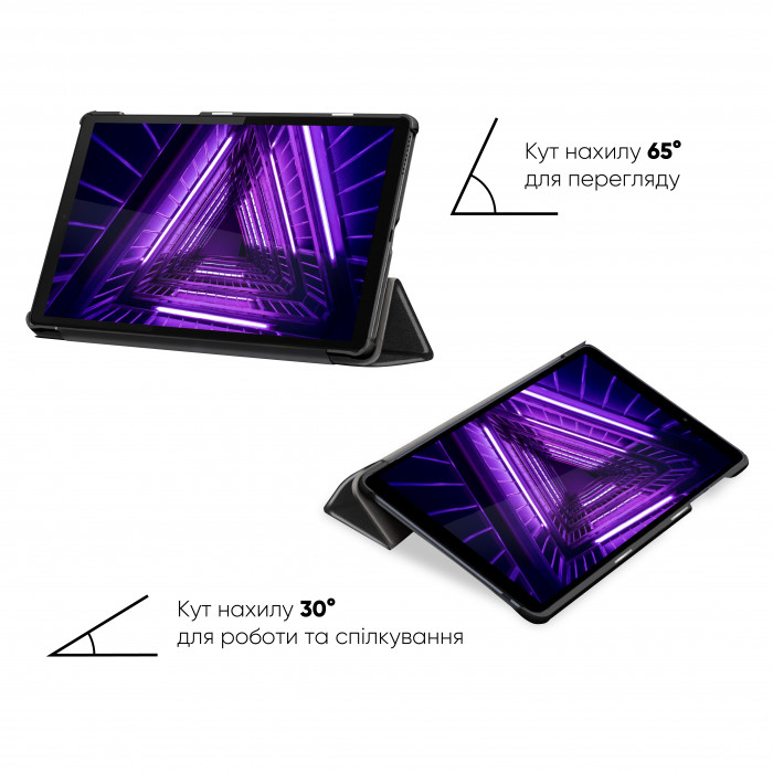 Чохол AIRON Premium для Lenovo Tab M10 HD (2nd Gen) TB-X306F із захисною плівкою і серветкою Black