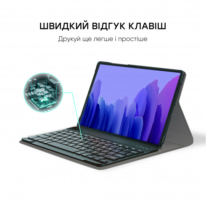 Чехол AIRON Premium для Samsung Galaxy Tab A7 T500 с Bluetooth клавиатурой Black