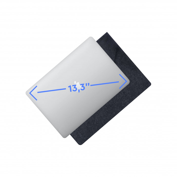 Фетрова обкладинка AIRON Premium для ноутбука 13.3″ Dark Grey