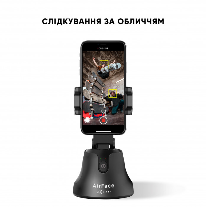 Тримач телефону 360° AirFace для TikTok, Instagram, Facebook, Zoom Black