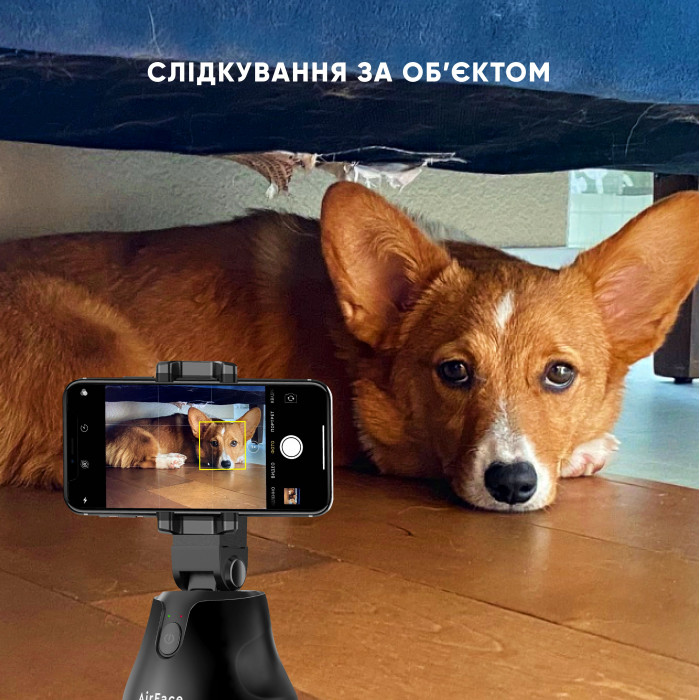 Тримач телефону 360° AirFace для TikTok, Instagram, Facebook, Zoom Black